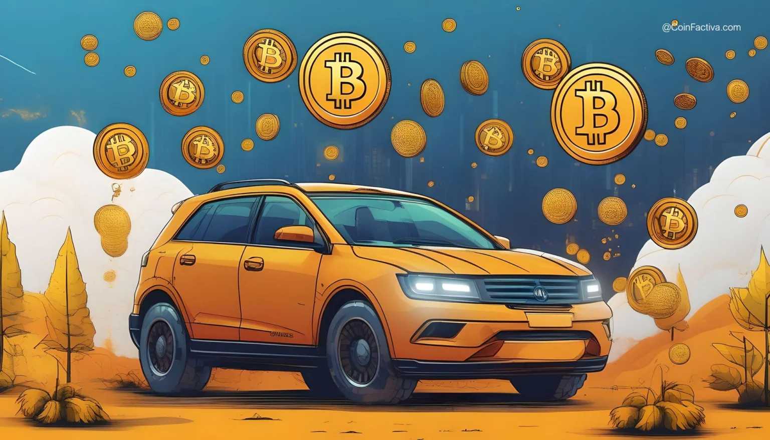 CoinFactiva202 bitcoin car